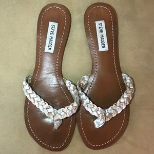 Steven Madden Metallic Flip Flops